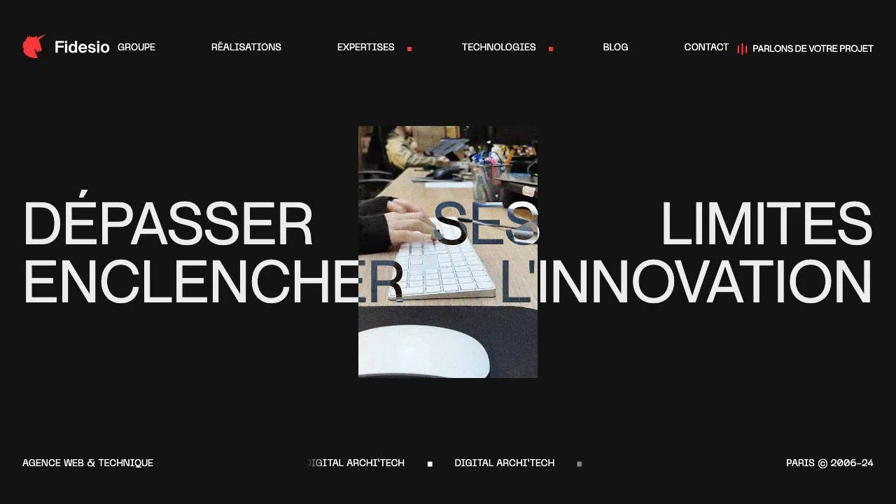 Startseite der Website der Webagentur Fidesio