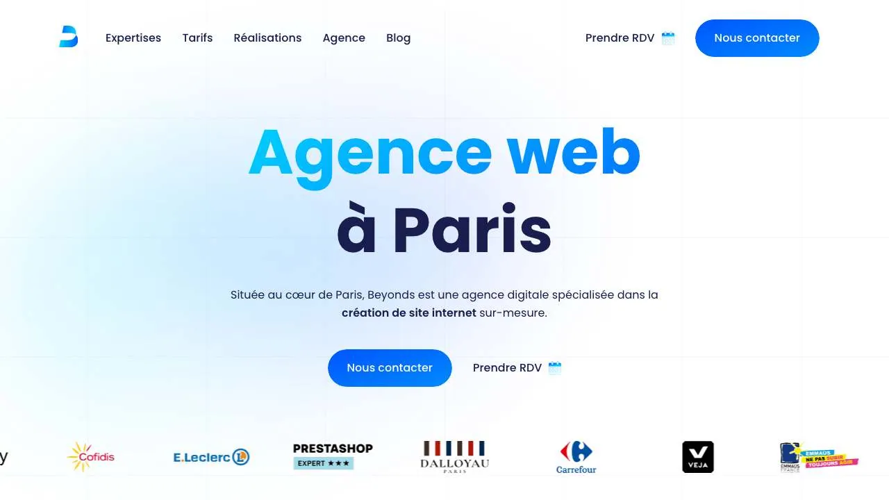 Startseite der Website der Webagentur Beyonds