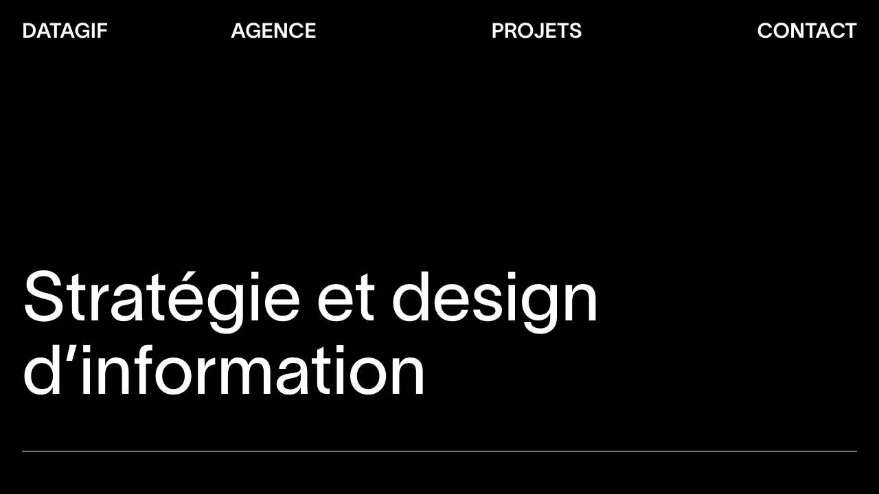 Startseite der Website der Agentur für Informationsdesign Datagif