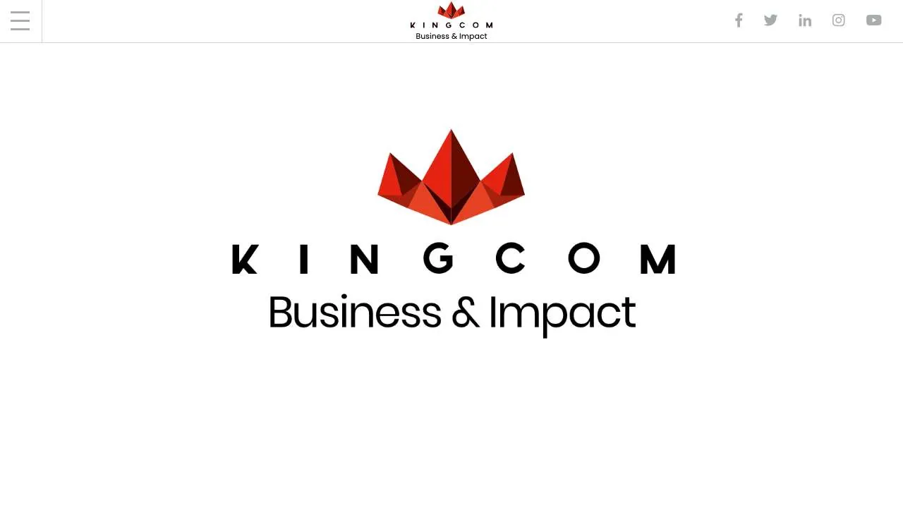 Startseite der Website der Kommunikationsagentur KINGCOM