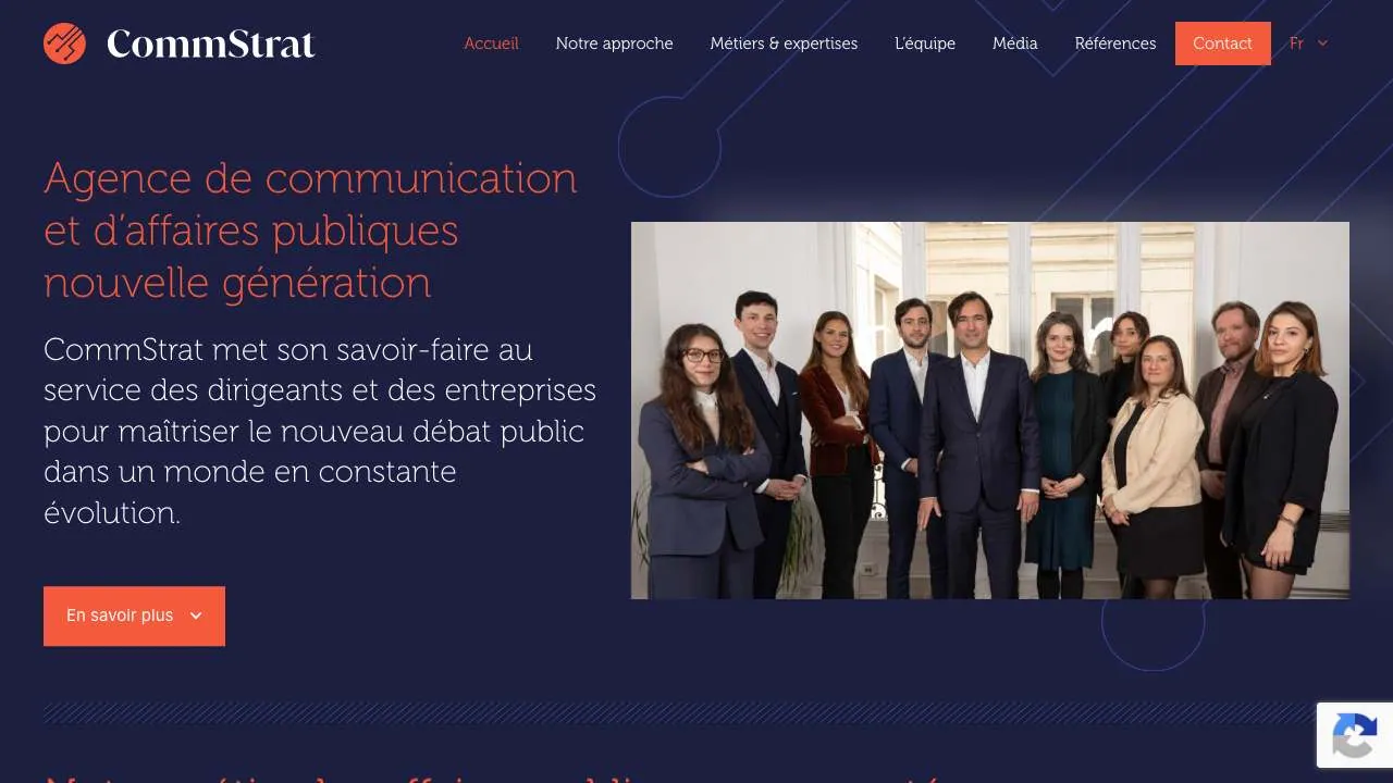 Startseite der Website der Agentur für Kommunikation und Public Affairs Commstrat