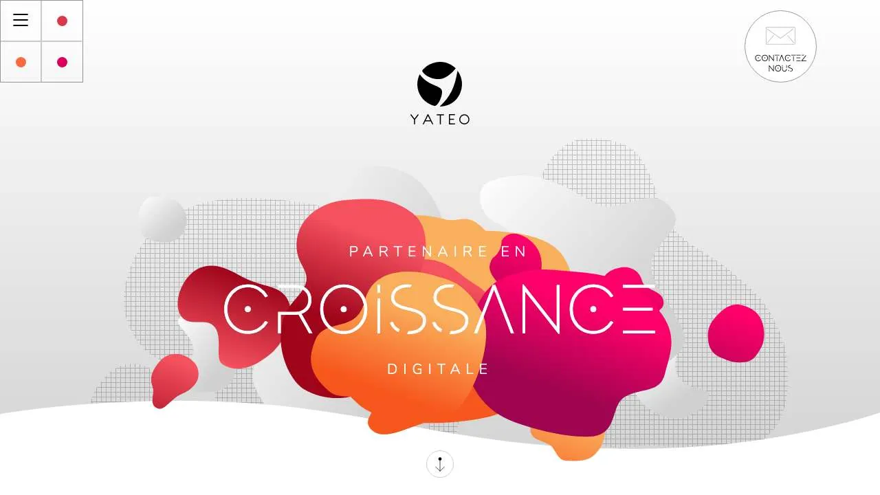 Startseite der Website der Digital-Wachstumsagentur Yateo