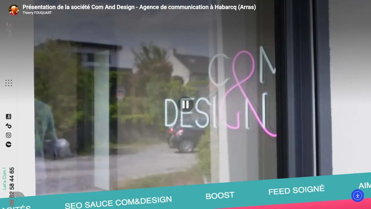 Startseite der Website der Agentur Com And Design