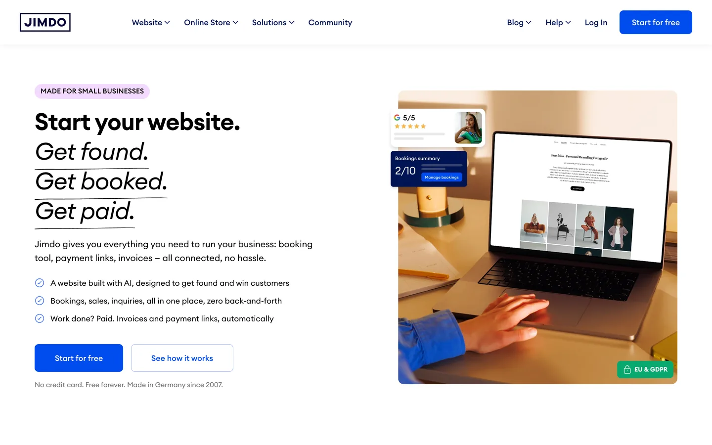 Como tornar o seu site Jimdo compatível com SEO e GEO para o Google e a busca com IA