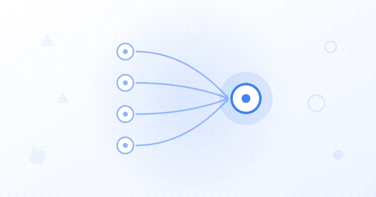 Ilustração do conceito Source Aggregation