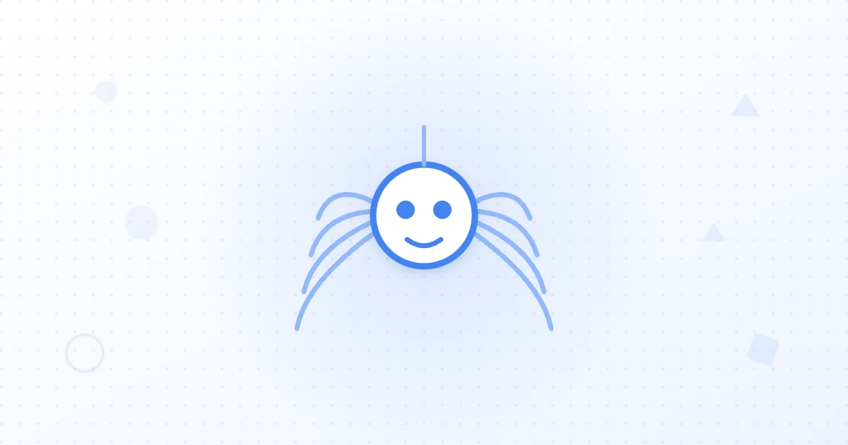 Robot spider following links between web pages, fetching each one as it discovers new URLs across a website.