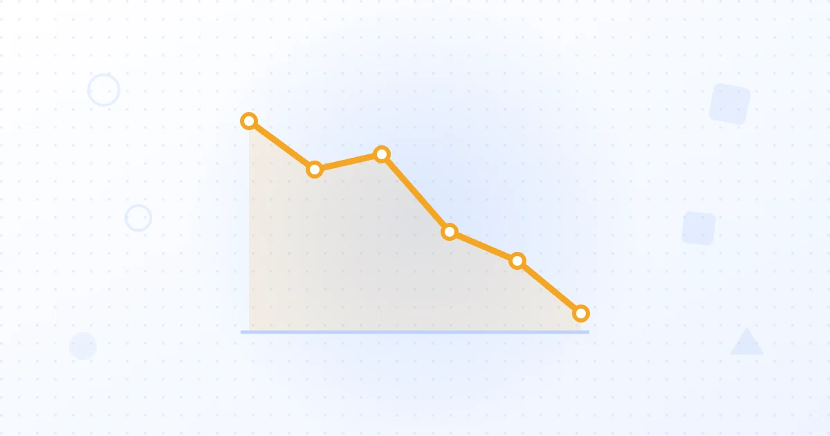 Line graph showing a web page's organic traffic slowly declining over many months until a content refresh restores it.