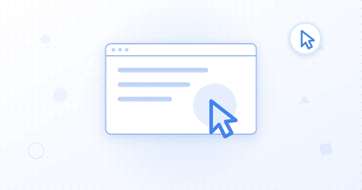 Illustration of an AI agent viewing a desktop screenshot and moving a cursor to click a button inside a web application.