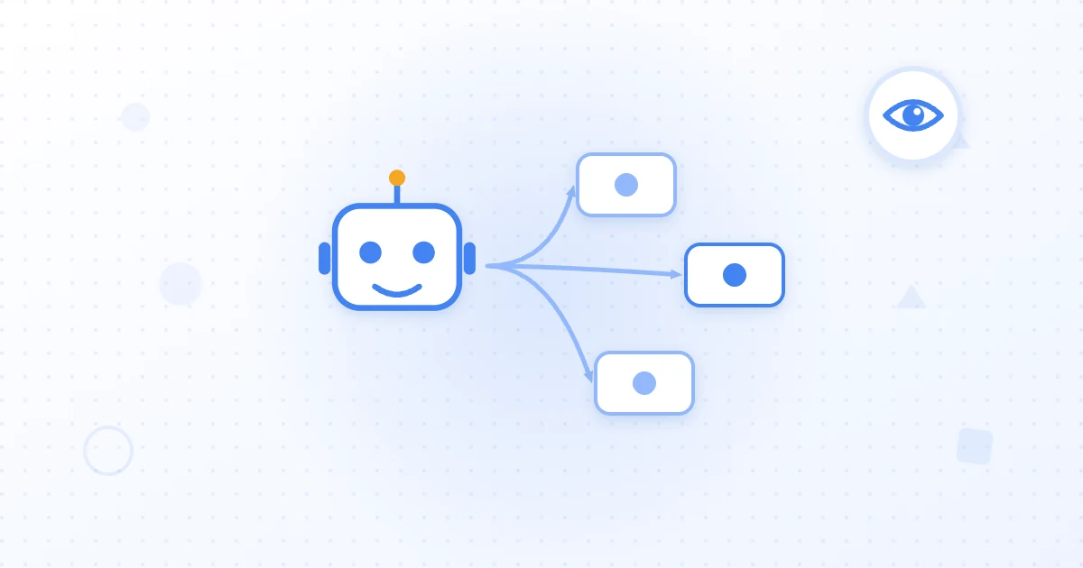 Diagram of an AI agent running a loop of multiple search queries across sources to build one synthesized answer.