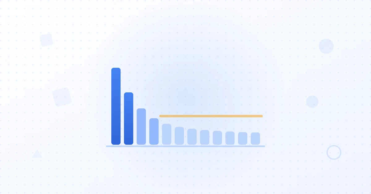 A chart illustrating the long-tail distribution where highly specific terms get less traffic but more intent.