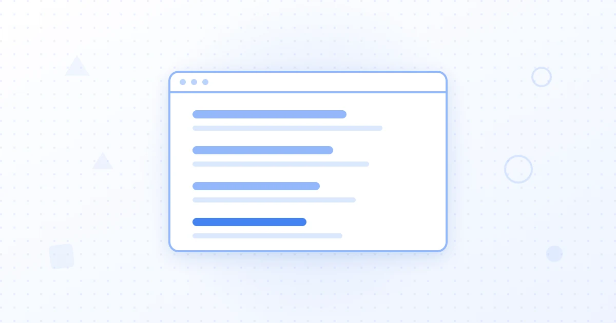 A search engine results page showing organic results, ads, and a featured snippet for a sample query.