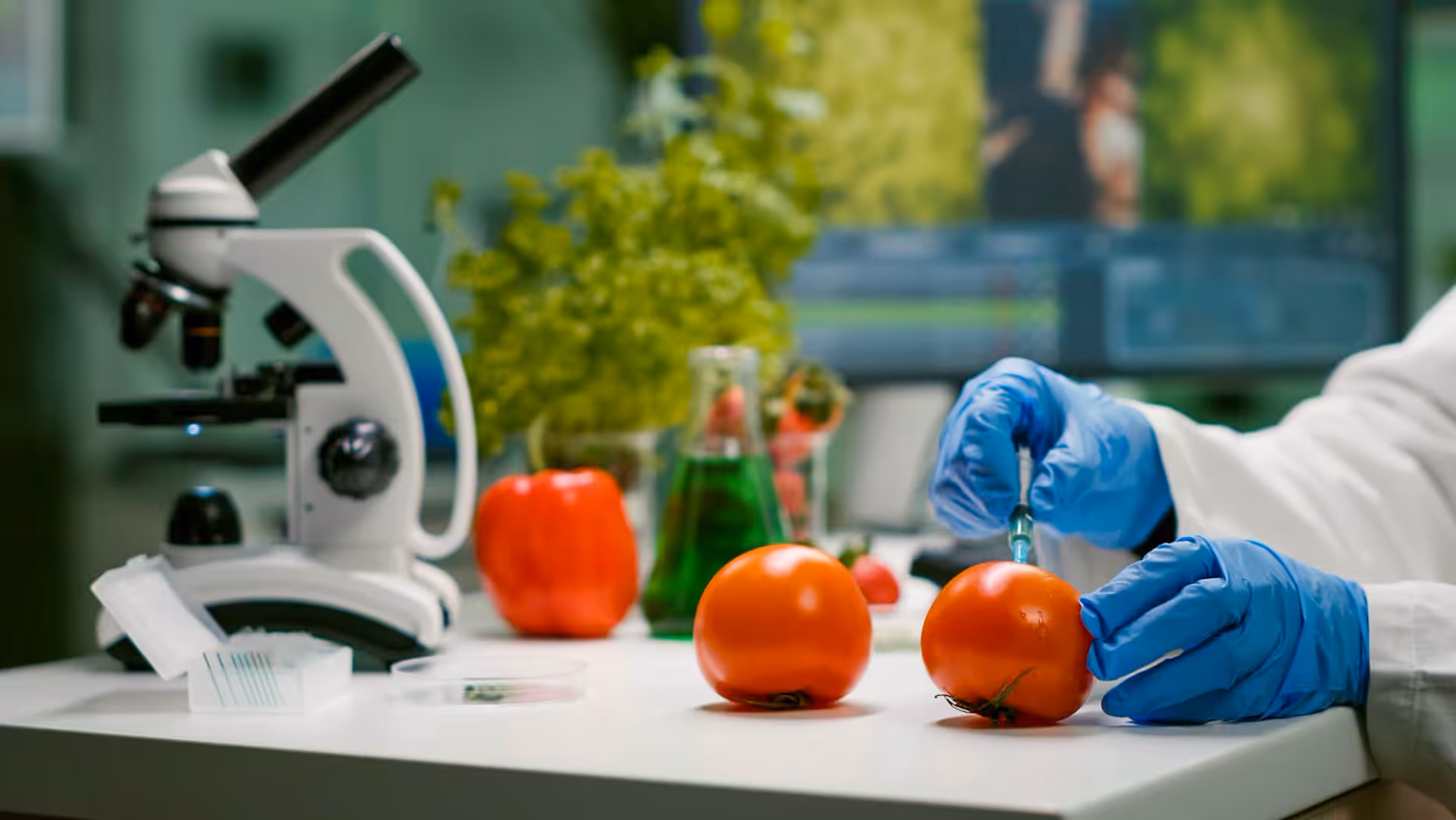 professional laboratory setting focused on food science and safety