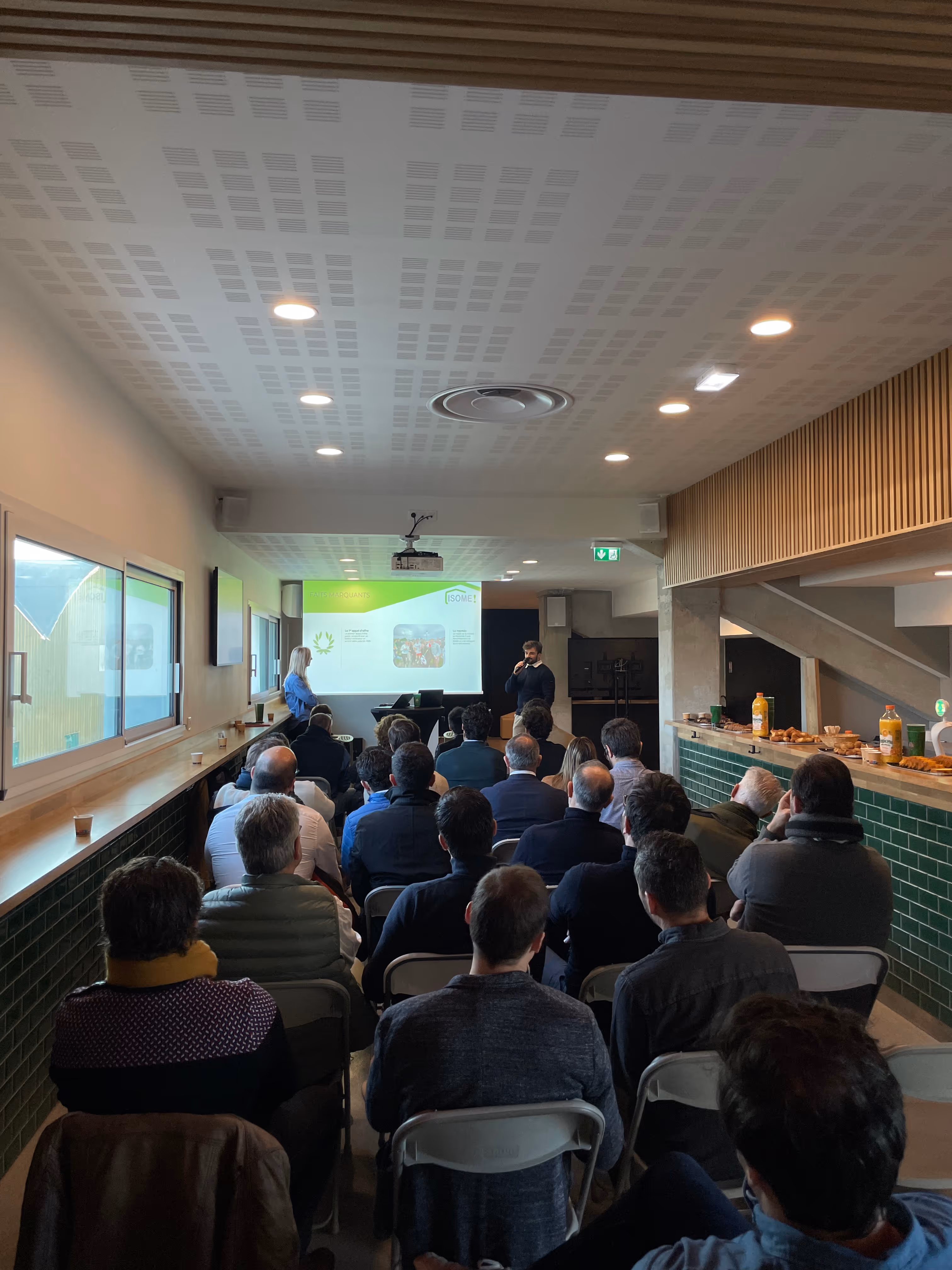 Vue d’une salle pendant une présentation organisée au Stade Nantais.