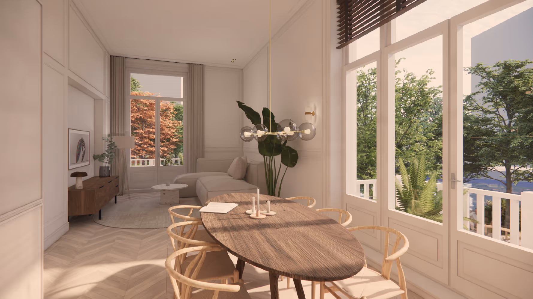 Woonkamer Luxe short stay appartement in Amsterdam