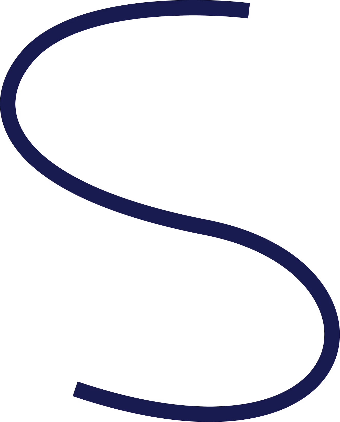 Dekorative geschwungene Linie, die in BarBrain-Website-Design verwendet wird