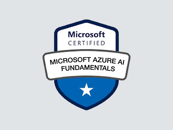 Microsoft Azure AI Fundamentals Award Logo