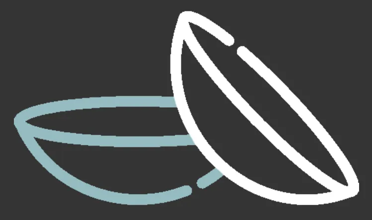 Two minimalist bowls in blue and white on a dark background