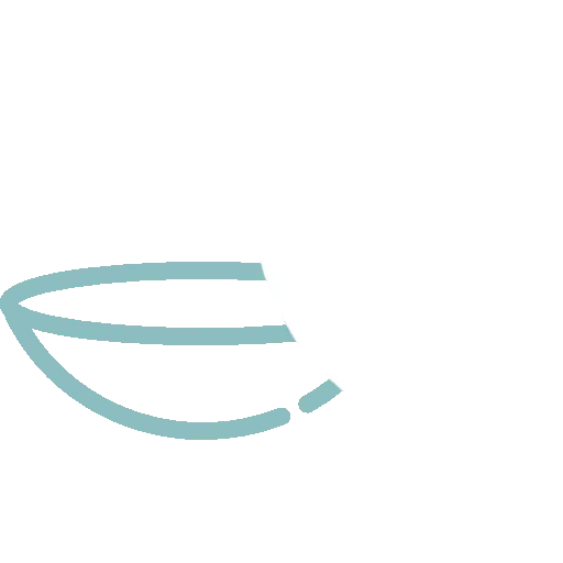 Minimalist blue-green curved logo or abstract wave design