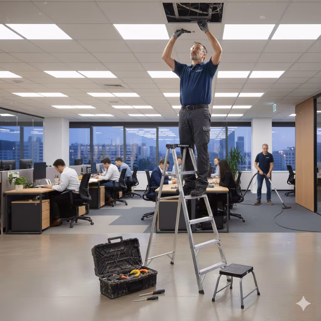 image of cleaning team in action