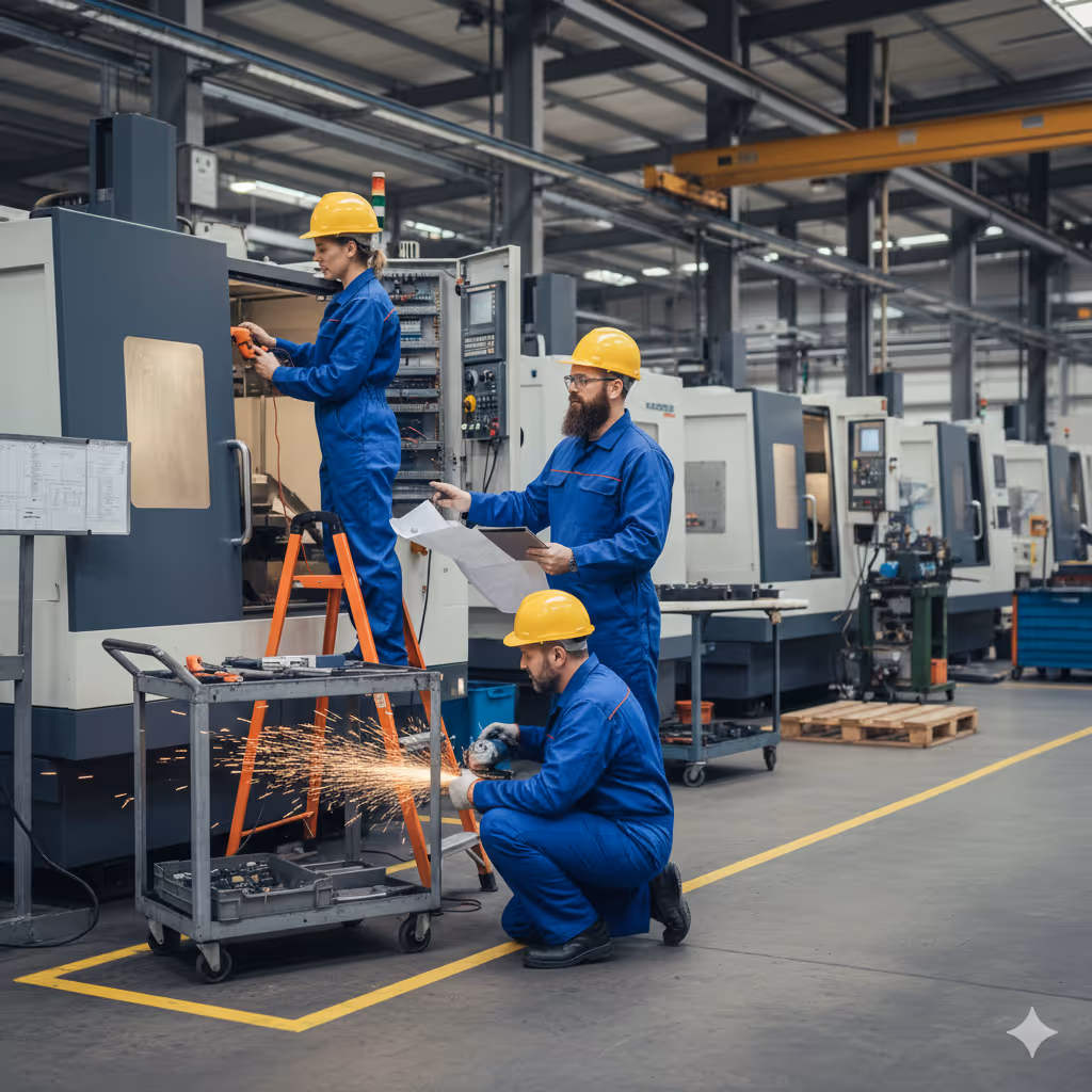 mantenimiento industrial en planta de manufactura