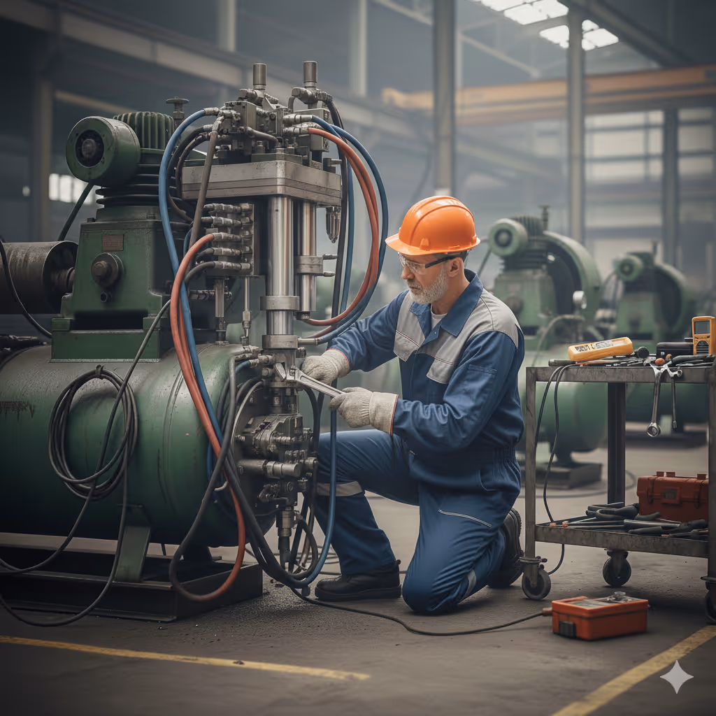 mantenimiento industrial equipo hidráulico