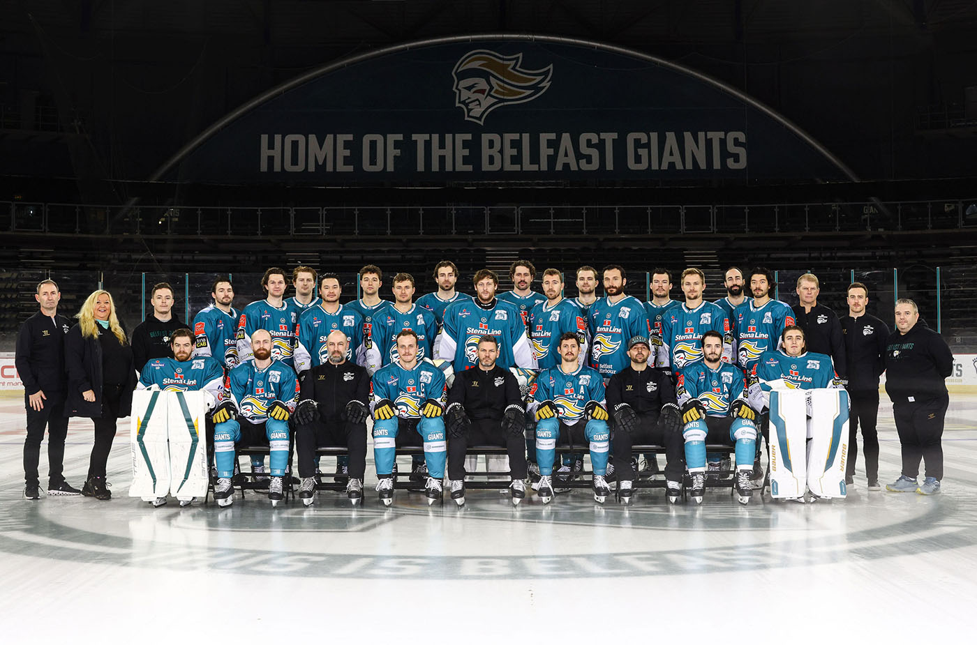 Chiropractor Luke Neal providing care for Belfast Giants ice hockey team