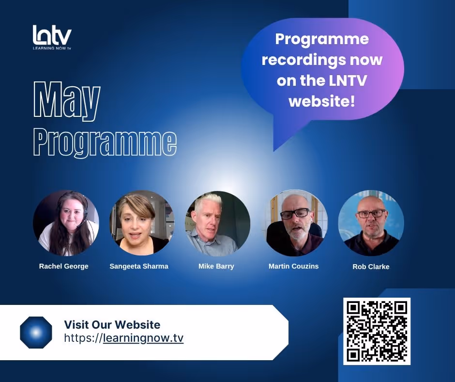Flyer for Learning now TV May programme