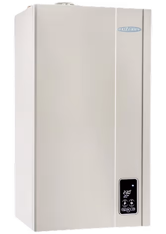 A water heater with a timer on the side.