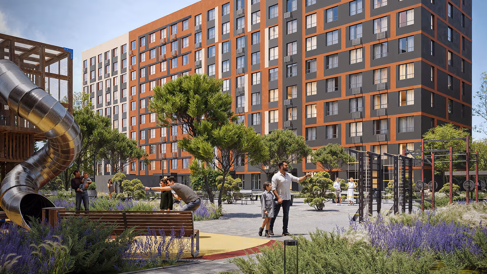 Image with several buildings