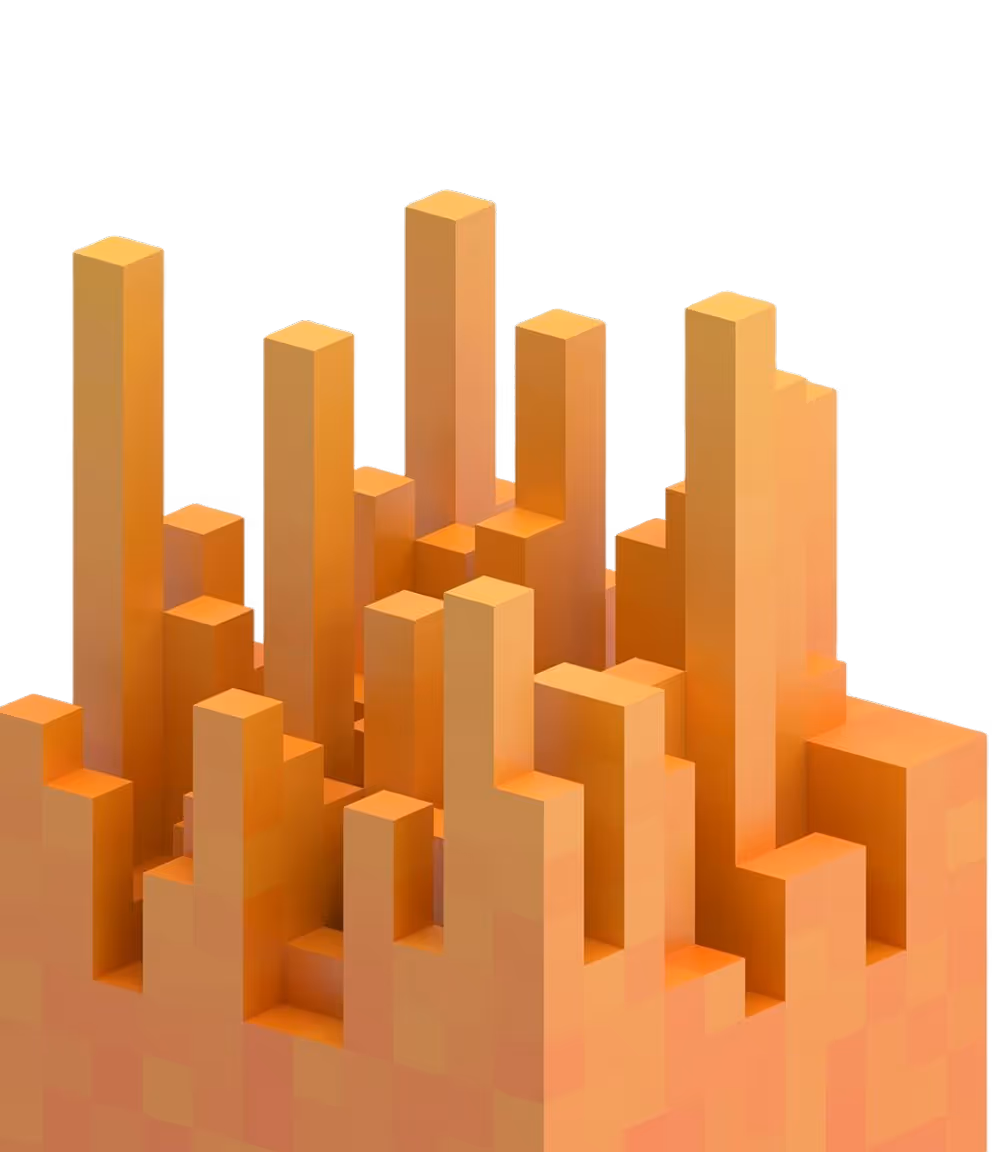 A computer generated image of a city with tall buildings.