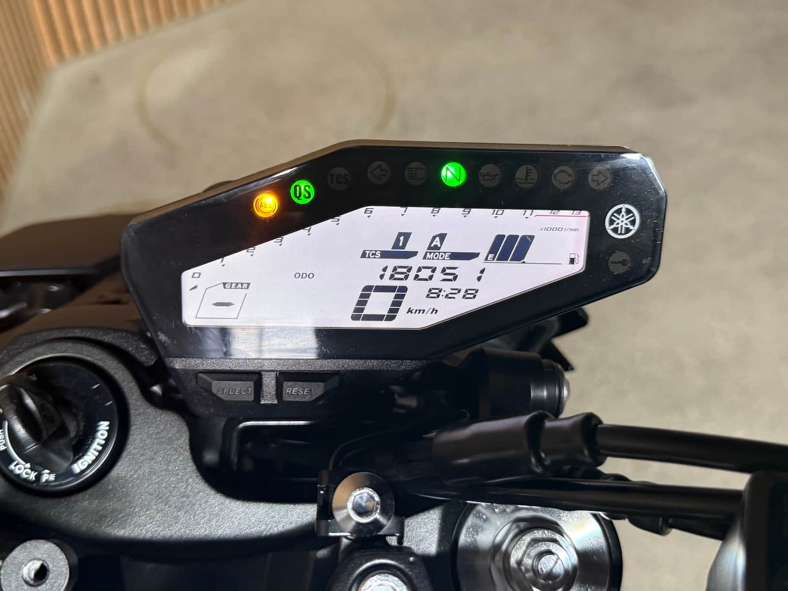 Kilometerteller Yamaha MT-09 zwart 2017