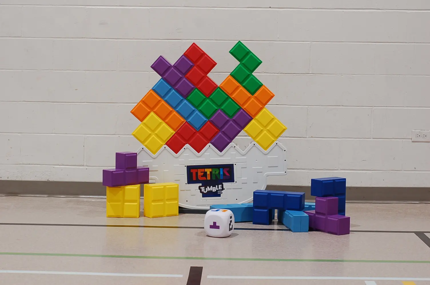 Tetris Tumble XL game for rent with the Game Master. Great for indoor or outdoor yard parties for all ages.