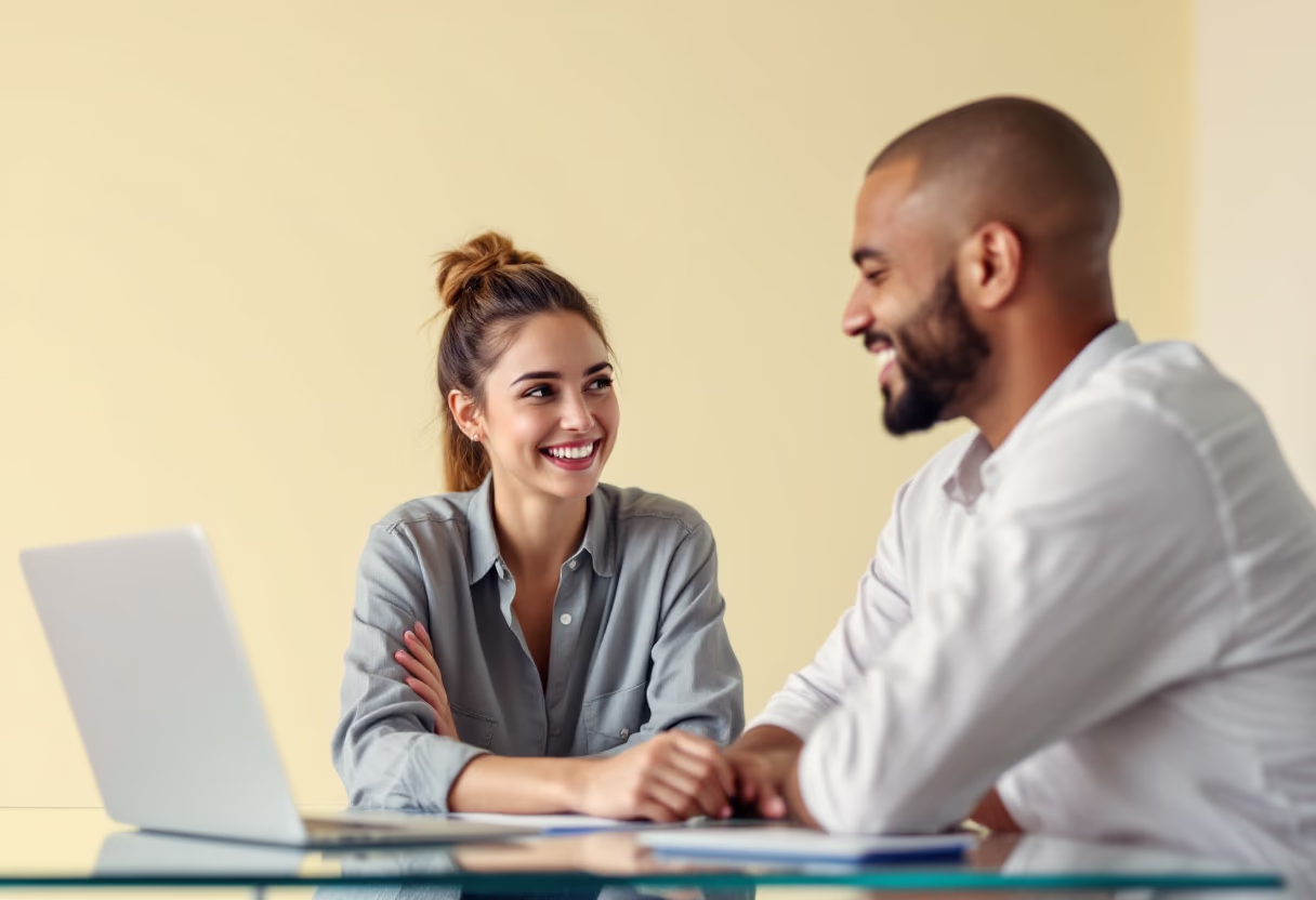 image of satisfied business client with accountant
