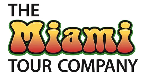 Logo reading 'THE Miami TOUR COMPANY' with 'Miami' in large gradient orange and yellow bubble letters outlined in green.