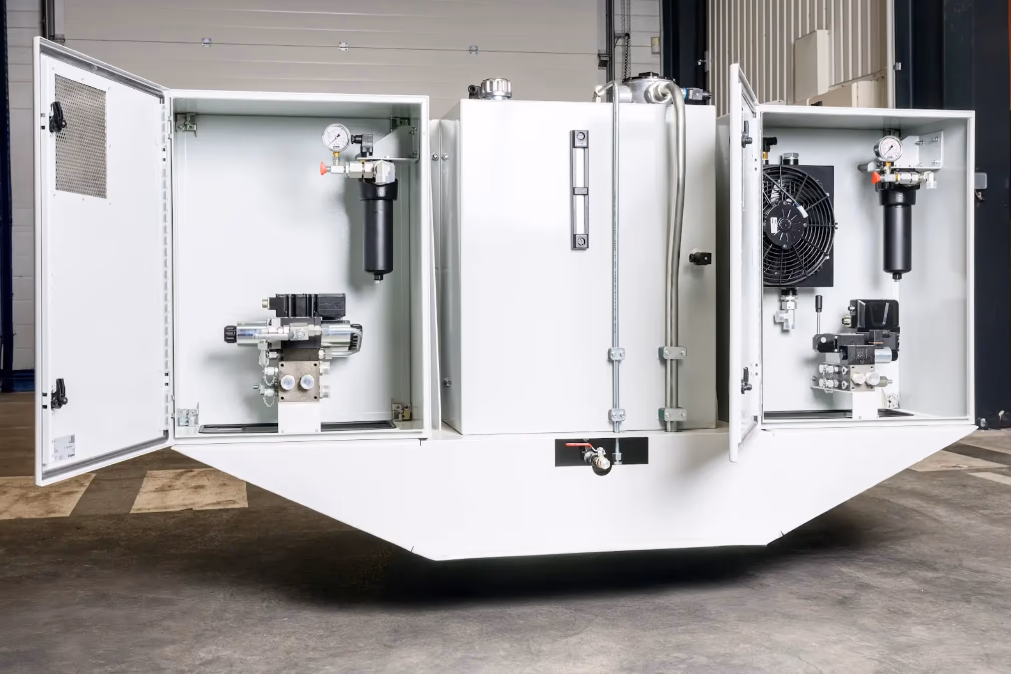 Module industriel caréné illustrant une solution technique développée par Nanfourma