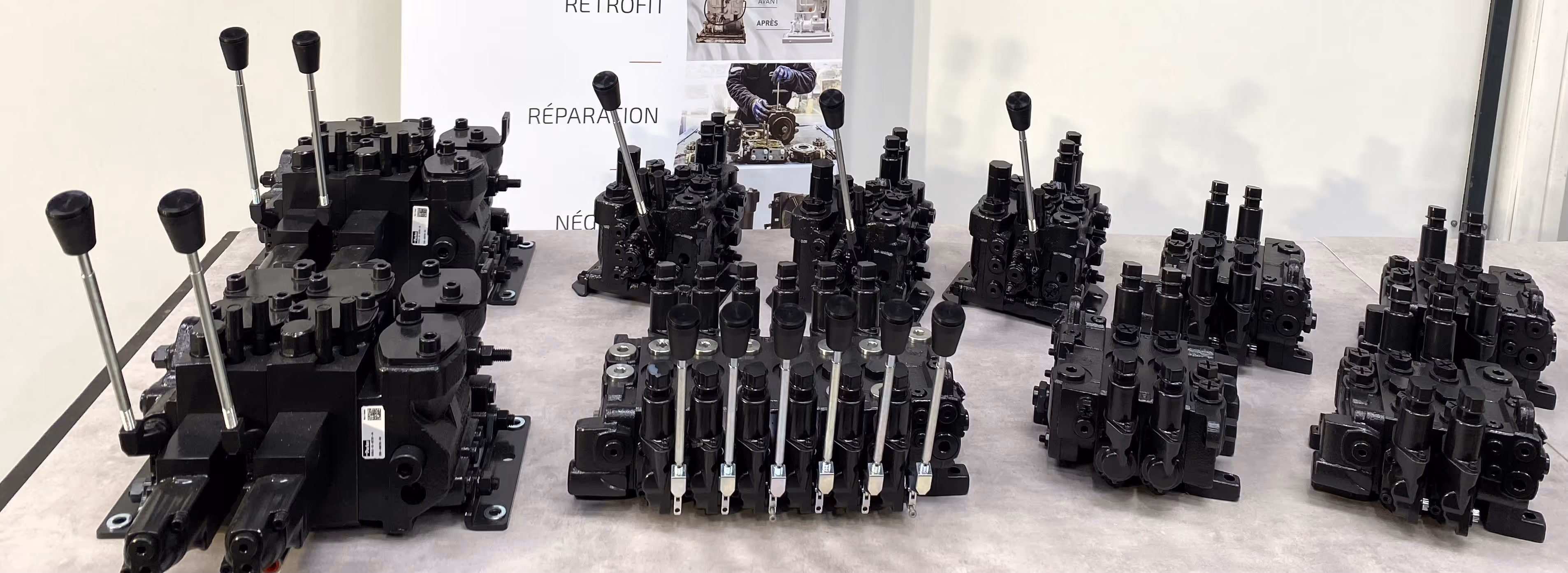 Ensemble de pièces et composants hydrauliques destinés aux solutions Nanfourma