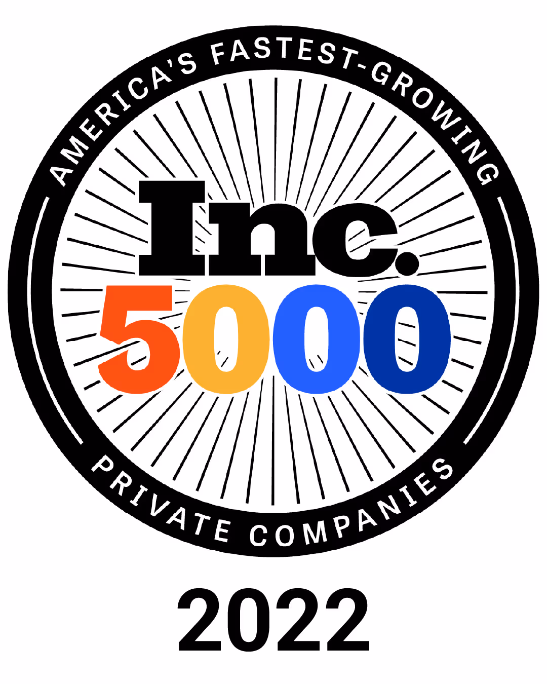 Inc. 5000 logo for America's fastest-growing private companies 2022.