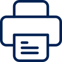 Icon of a printer with paper and lines representing text.