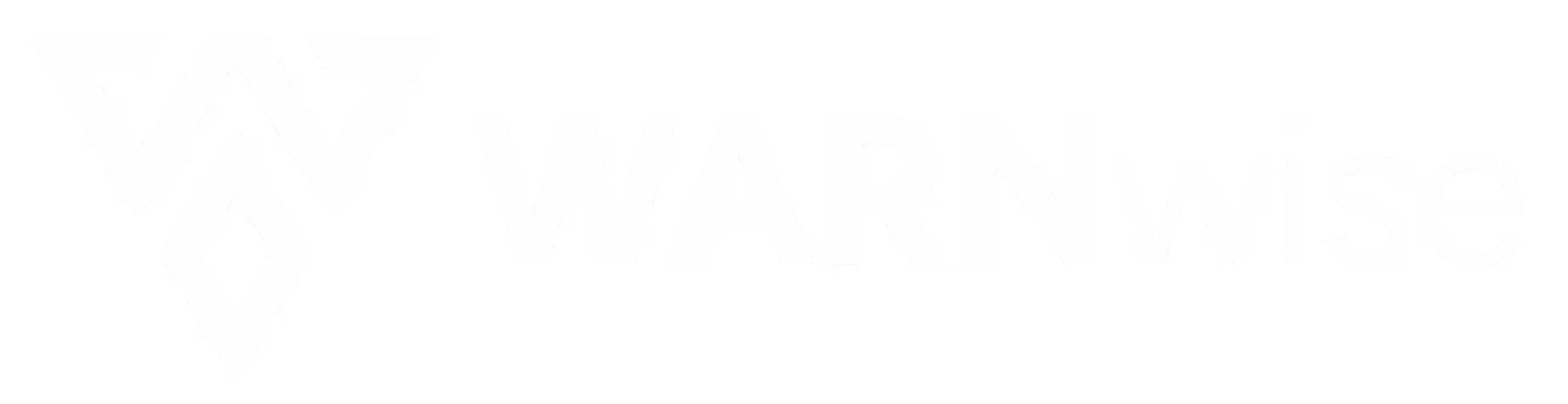 A graphic image of the wide WARNwise logotype in white.