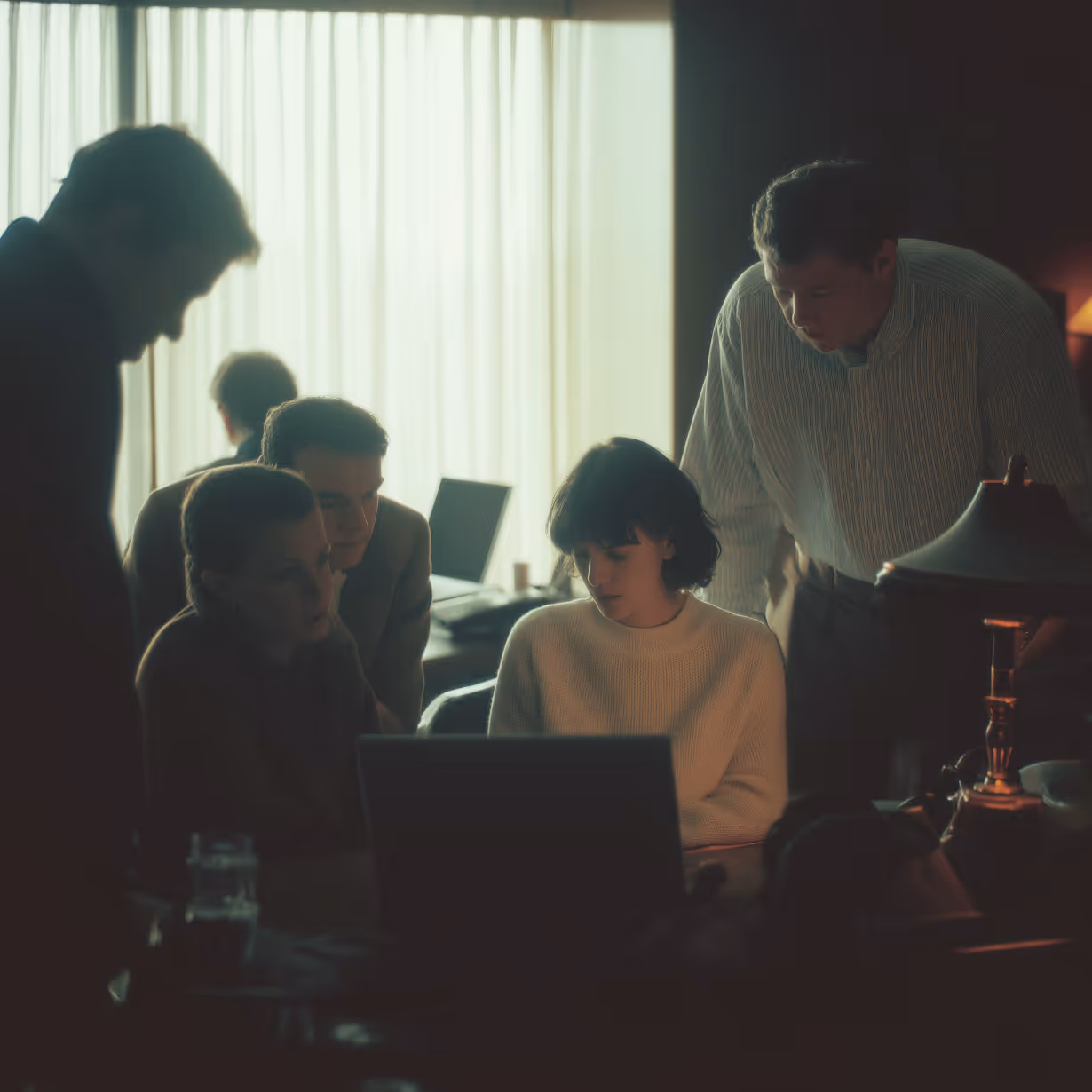 image of team discussion (for a hr tech)