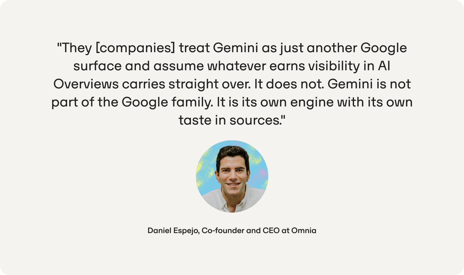 daniel espejo on gemini visibility