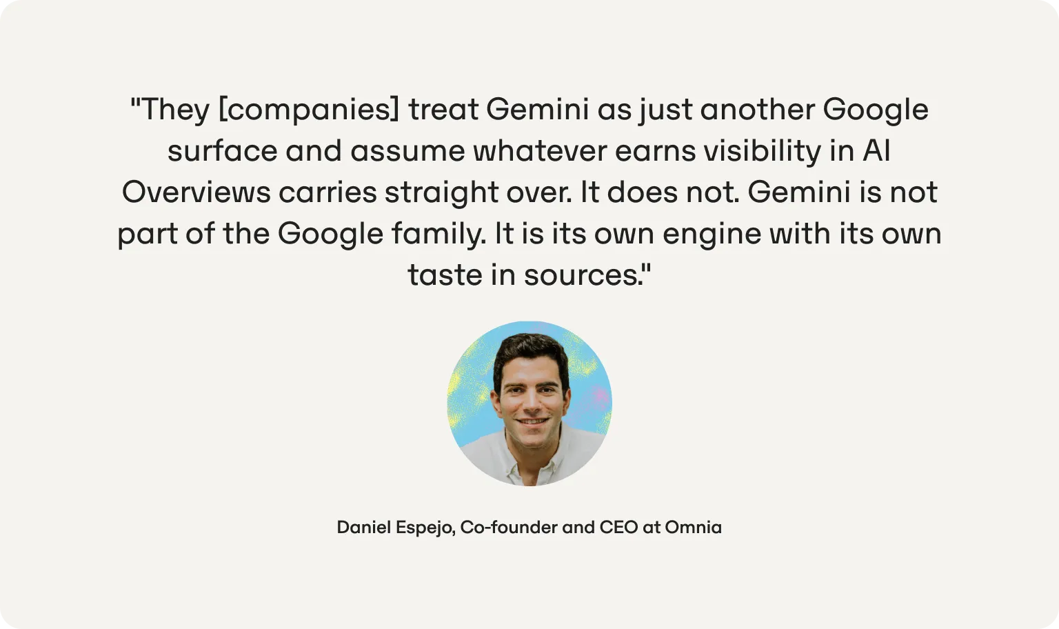daniel espejo on gemini visibility