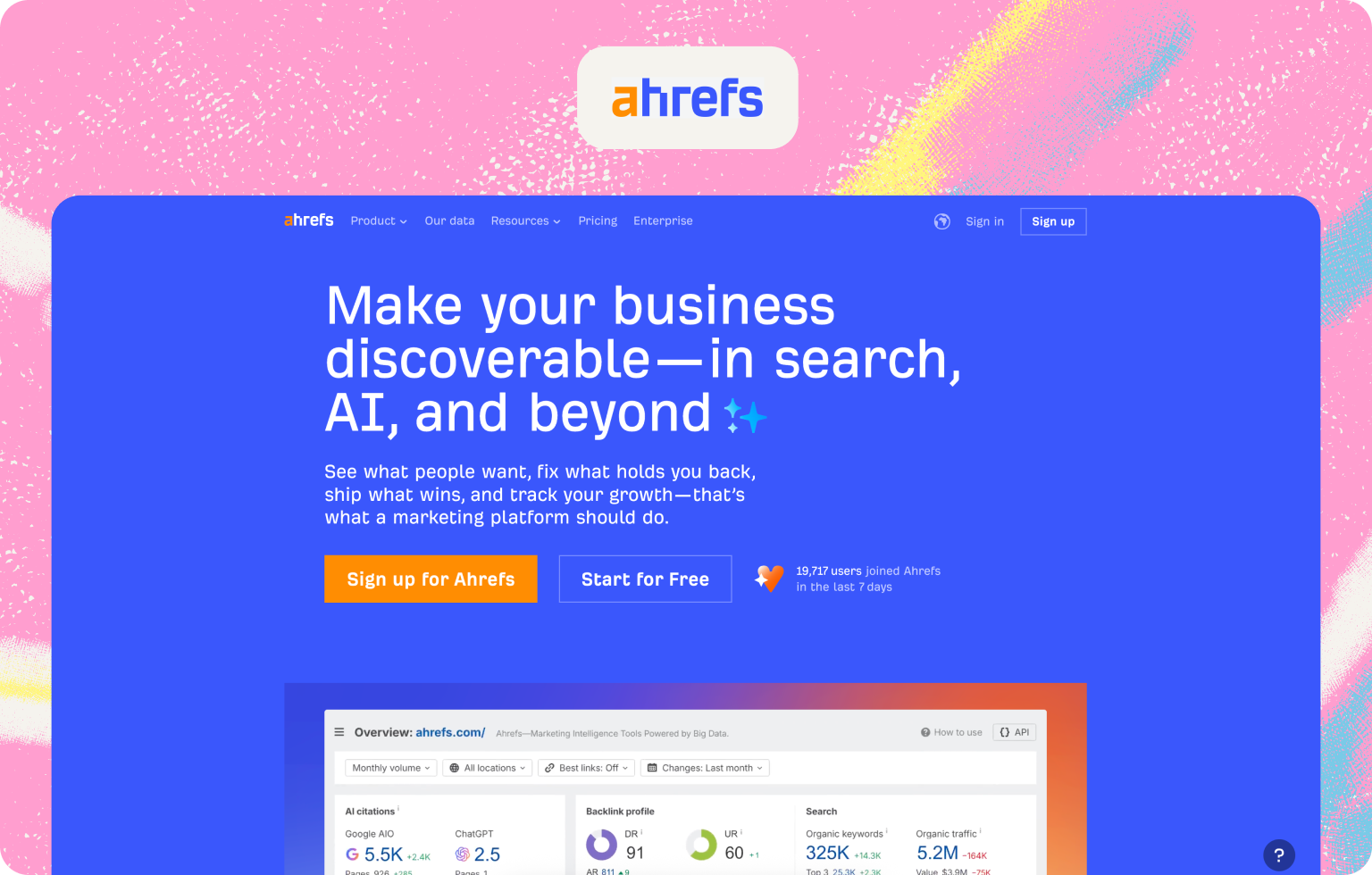 Logotipo de Brand Radar de Ahrefs