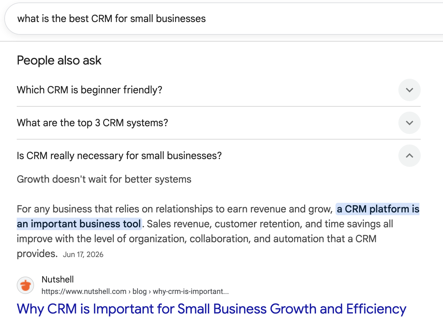 best crm for small businesses google search
