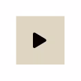 Black play button icon on a light beige square background.