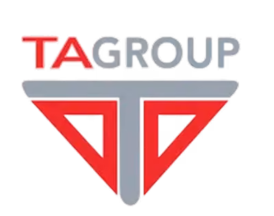 TA Group logo with letters TA in red and GROUP in gray above a red and gray geometric symbol.