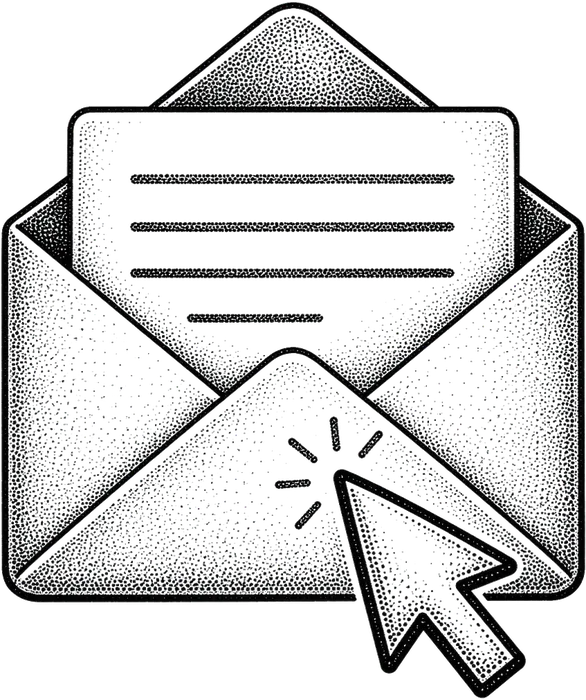 Stipple illustration representing paid social advertising