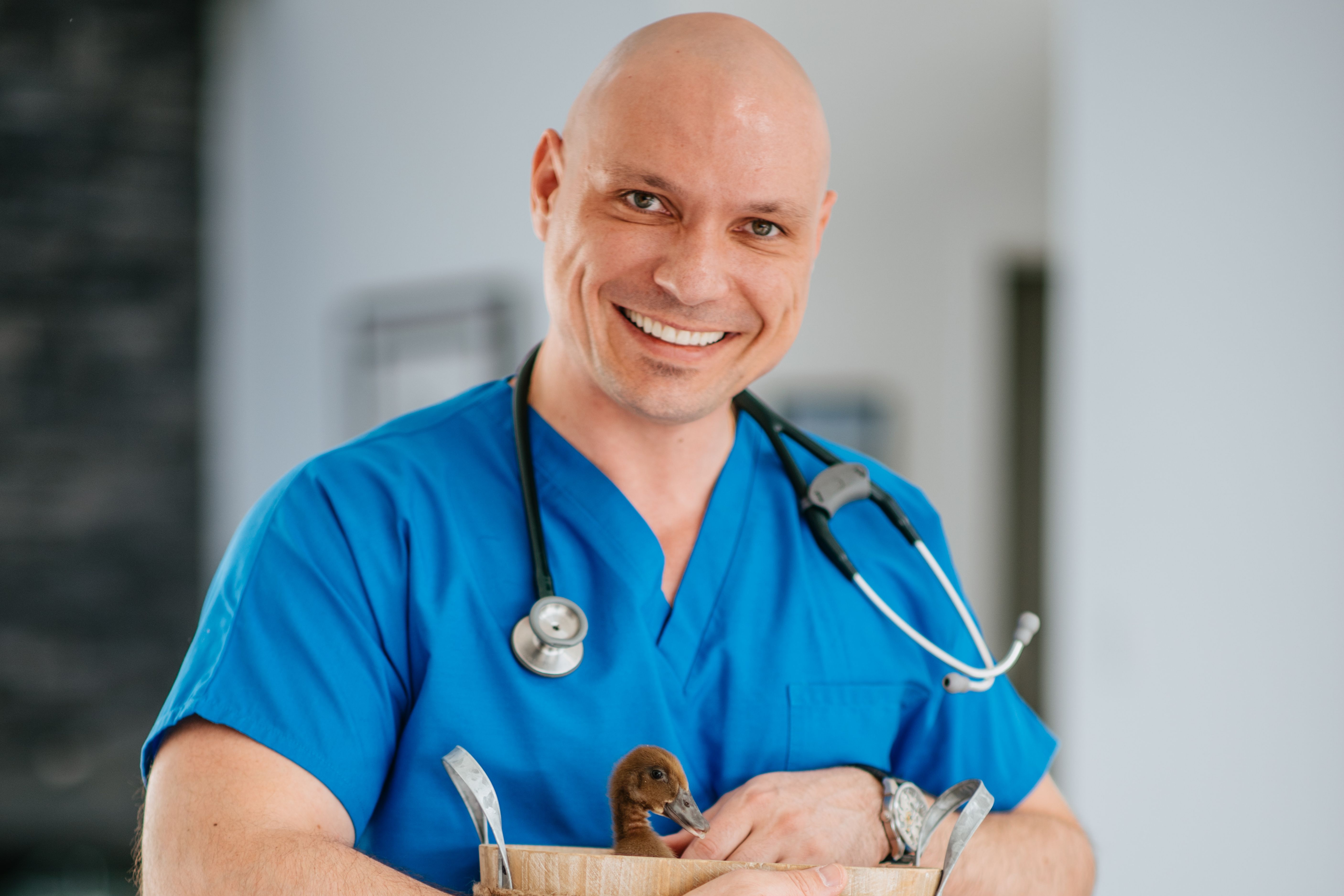 Ivan Zak, veterinarian and founder, photographed for The Underbite