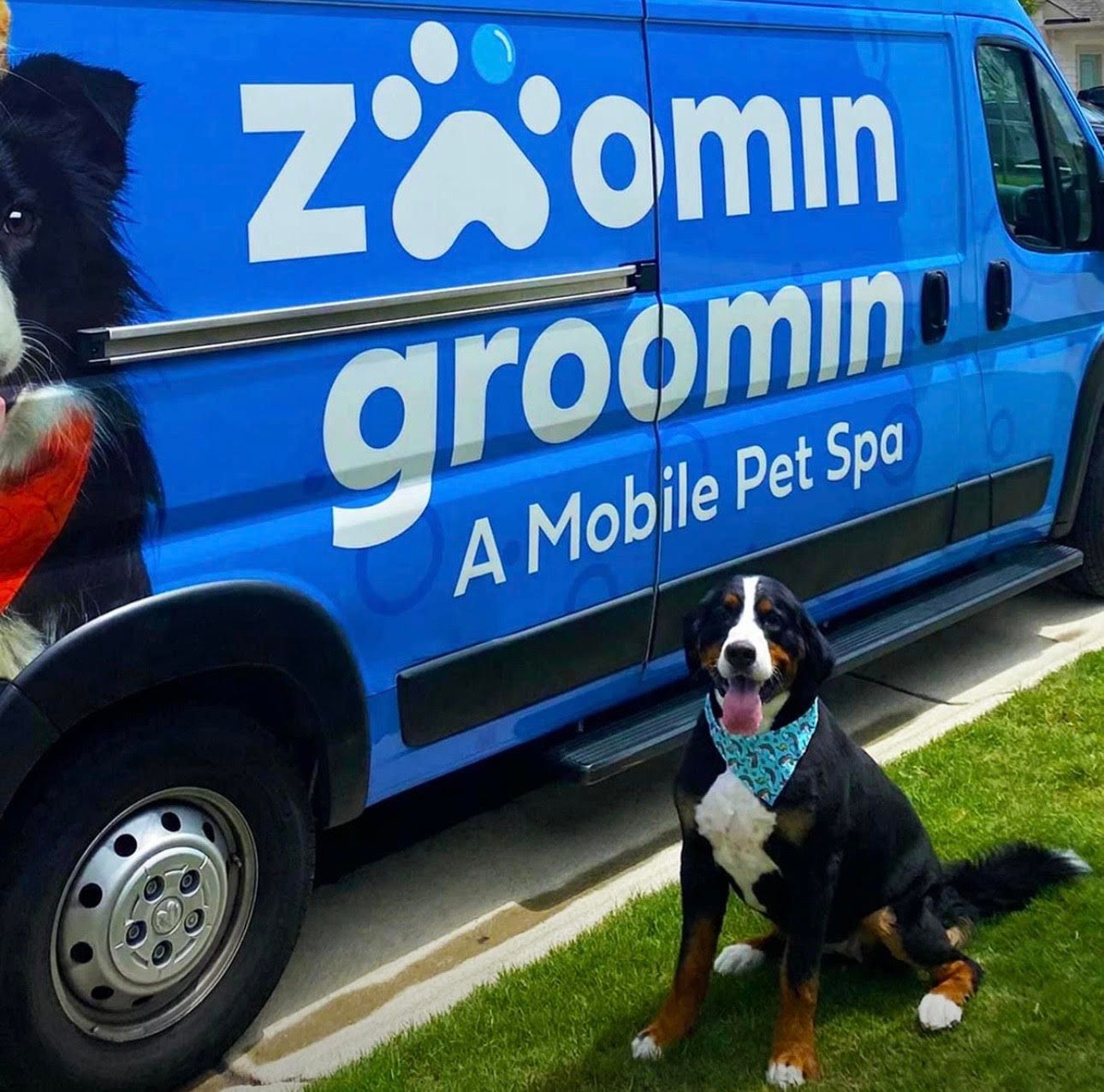 A Zoomin Groomin mobile grooming van