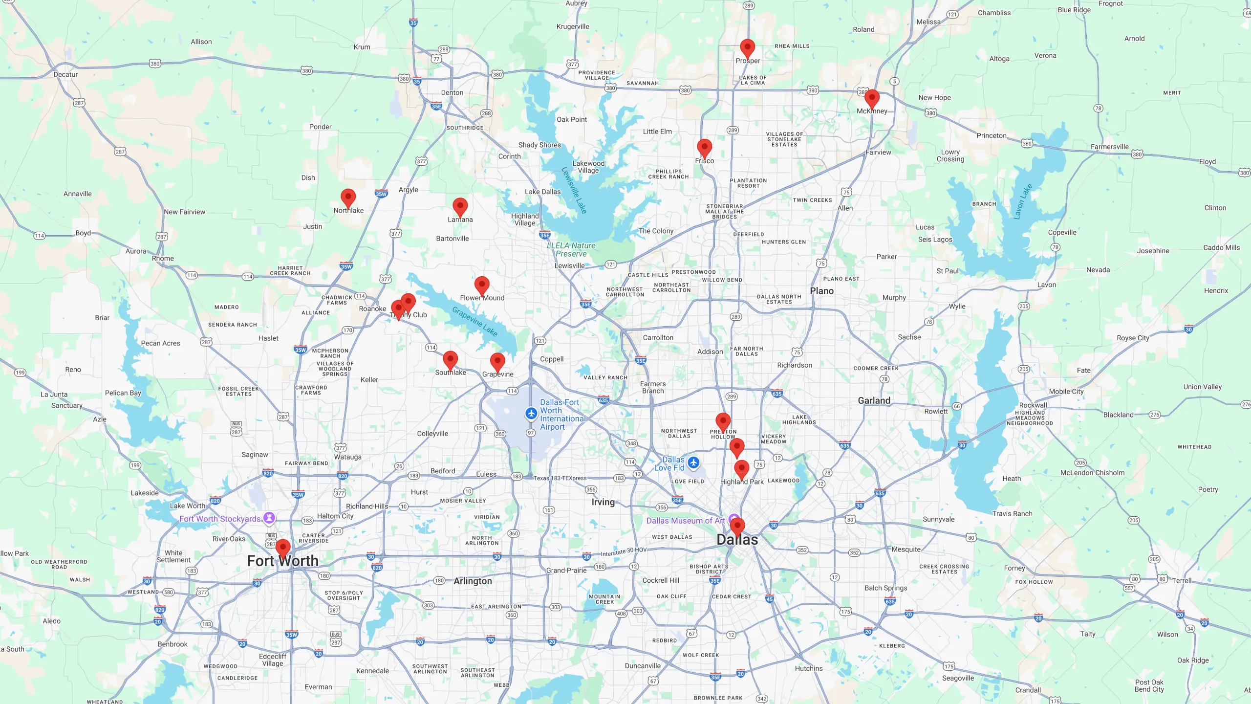 RoofUs Roofing Service Area Map
